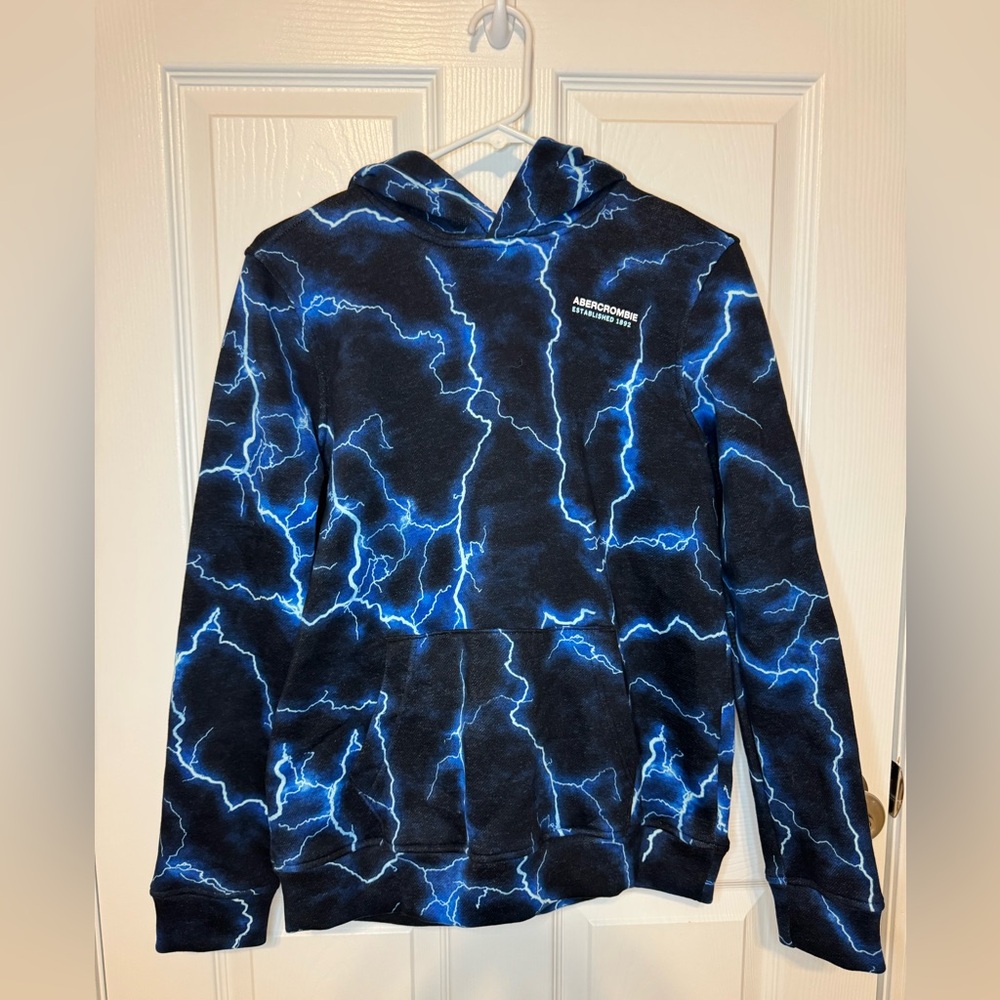 Abercrombie Black & Blue Lightning Hoodie